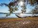 Picturesque waterfront scene featuring a private dock extending into calm waters with lush vegetation nearby at 14540 Ne 250Th Ave, Fort Mc Coy, FL 32134