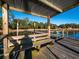 Comfortable seating area on the covered dock, providing a relaxing lakeside retreat at 14540 Ne 250Th Ave, Fort Mc Coy, FL 32134