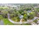 Aerial view of a neighborhood homes surrounded by lush greenery and roads at 1628 Se 29Th Ter, Ocala, FL 34471