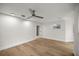 Spacious bedroom featuring wood-look floors, recessed lighting, and a ceiling fan at 1628 Se 29Th Ter, Ocala, FL 34471