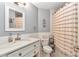 Bathroom features a shower with a glass partition, a modern vanity, and a toilet at 4839 Sw 63Rd St, Ocala, FL 34474