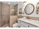 Bathroom features a shower with a glass partition, a modern vanity, and a toilet at 4839 Sw 63Rd St, Ocala, FL 34474