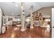 Spacious living room with hardwood floors, high ceilings, and stylish decor at 4839 Sw 63Rd St, Ocala, FL 34474