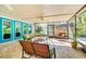 Spacious screened porch with comfortable seating and view to yard at 11720 Cherokee Cir, Dunnellon, FL 34431