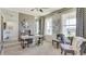 Stylish office space featuring neutral decor, a work desk, elegant seating, and bright natural lighting at 4266 Sw 53Rd Lane Rd, Ocala, FL 34474