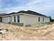 Contemporary-style home with neutral stucco, a dark roof, and well-placed windows, currently under construction at 4381 Sw 90Th Pl, Ocala, FL 34476