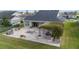 An aerial view shows the backyard patio and pergola at 5331 Nw 35Th Lane Rd, Ocala, FL 34482