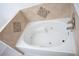 Bright bathtub surrounded by decorative tile at 13700 Sw 48Th Ct, Ocala, FL 34473