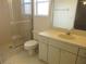 Clean bathroom with a glass-enclosed shower and vanity with countertop space at 15756 Sw 37Th Cir, Ocala, FL 34473