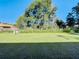 Expansive backyard with lush green grass, mature trees, and partial fencing offers plenty of space to roam at 634 Nw 56Th Ave, Ocala, FL 34482