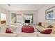 Comfortable living room with sliding glass doors leading to a screened-in lanai at 7092 Sw 93Rd Ave # 1, Ocala, FL 34481
