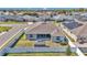 Aerial view of the backyard with gazebo and white privacy fence at 8371 Sw 59Th Ter, Ocala, FL 34476