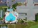 A captivating aerial view showcases the pool and resort-style amenities at 8961 Se 130Th Loop, Summerfield, FL 34491