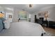 Comfortable bedroom with modern decor, a queen-sized bed, and a nearby bathroom at 9463 Sw 93Rd Loop, Ocala, FL 34481