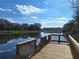 Dock overlooking the pond and nature with clear blue skies at Tbd Malauka Rd, Ocklawaha, FL 32179