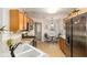 The kitchen has granite countertops and stainless steel appliances at 10071 Sw 90Th Loop, Ocala, FL 34481