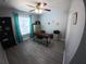 Home office featuring a modern desk, rolling chair, and neutral decor at 8890 Sw 33Rd Ct, Ocala, FL 34476