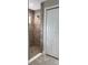 Newly renovated tiled shower with a sleek design, featuring modern fixtures and a spacious layout at 114 Bay Dr, Ocklawaha, FL 32179