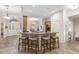 Kitchen bar with counter seating that is open to the living room and kitchen at 13920 Ne 38Th Ave, Anthony, FL 32617