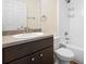 Bathroom featuring a vanity with a white sink and a shower over the tub at 14 Juniper Drive Crse, Ocala, FL 34480
