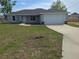 Charming single-story home with a well-manicured lawn and a two-car garage at 27 Laurel Ct, Ocala, FL 34472