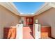 Inviting front entrance featuring red double doors with decorative glass at 5041 Ne 4Th St, Ocala, FL 34470