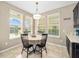Inviting breakfast nook features lots of natural light and views of the neighborhood with dark wood cabinets nearby at 5563 Nw 40Th Pl, Ocala, FL 34482
