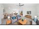 Bright, open-concept living space with modern furnishings, a breakfast bar, and a dining area at 10069 Sw 140Th Ave, Dunnellon, FL 34432