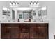 Bathroom with double sink vanity, lots of space and a shower at 5620 Sw 172Nd Loop, Ocala, FL 34473