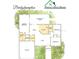 Floor plan showcasing Primary bedroom, lanai, kitchen, bedrooms 2 & 3, and garage at 15428 Sw 60Th Cir, Ocala, FL 34473