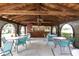 Community pavilion with a large seating area, ceiling fans, and a food preparation area at 3616 Ne 17Th Ln, Ocala, FL 34470