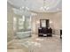 Spa-like bathroom with a freestanding tub, walk-in shower, and elegant fixtures at 4695 Ne 112Th Ln, Anthony, FL 32617