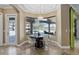 Dining nook features a bay window with views of the pool and outdoor space at 4695 Ne 112Th Ln, Anthony, FL 32617