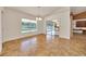 Dining room with sliding glass doors and a view of the pool at 6307 Se 8Th Ln, Ocala, FL 34472