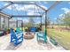 Relaxing outdoor fire pit area with colorful Adirondack chairs perfect for entertaining at 5111 Nw 35Th Pl, Ocala, FL 34482