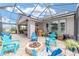 Outdoor space with fire pit, grill, and seating; enjoy the screened in patio at 5111 Nw 35Th Pl, Ocala, FL 34482