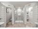 Bathroom with tiled shower, water closet, and linen closet at 530 Nw 113Th Cir, Ocala, FL 34482