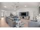 Spacious living room with hardwood floors, vaulted ceiling, and comfortable seating at 530 Nw 113Th Cir, Ocala, FL 34482