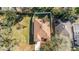 Aerial view of fenced home with brown shingle roof and tidy lawn at 811 Niles St, Daytona Beach, FL 32114