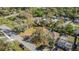 High-angle view of a neighborhood home bordered by green spaces and trees at 811 Niles St, Daytona Beach, FL 32114