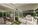 Covered patio with an outdoor kitchen, dining area, and lounge seating near the pool at 912 Se 6Th St, Ocala, FL 34471