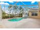 Inviting in-ground pool under a screened enclosure, perfect for outdoor enjoyment at 11267 Sw 51St Ave, Ocala, FL 34476