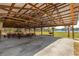 Open-air pavilion with picnic tables and a grill overlooking the water creates a perfect venue for outdoor gatherings at 1192 Ne 130Th Ter, Silver Springs, FL 34488