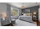 Stylish bedroom with a large window, comfortable furnishings, and a soothing ambiance for rest and relaxation at 12139 Se 91St Ter, Summerfield, FL 34491