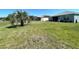 Expansive backyard featuring lush lawn and beautiful palm trees, ideal for outdoor enjoyment at 15702 Sw 16Th Avenue Rd, Ocala, FL 34473