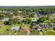 Aerial perspective of a home nestled in a serene neighborhood, surrounded by lush greenery and mature trees at 22 Banyan Dr, Ocala, FL 34472