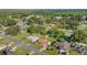 This aerial shows a tranquil residential area with mature trees surrounding well-maintained single-Gathering homes at 22 Banyan Dr, Ocala, FL 34472