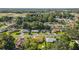 Aerial view of a quiet neighborhood surrounded by mature trees and lush green lawns in a tranquil setting at 22 Banyan Dr, Ocala, FL 34472