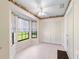 Cozy breakfast nook with a bay window, ceiling fan, and closet for extra storage at 22 Banyan Dr, Ocala, FL 34472