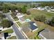 Lovely aerial view of a residential neighborhood featuring a home with a private pool and fenced backyard at 4541 Se 30Th St, Ocala, FL 34480